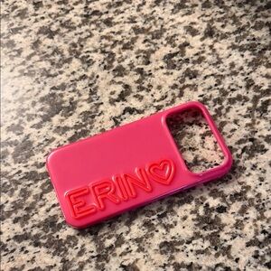 Pink Erin Phone Case with Heart Design - iPhone 17 pro max